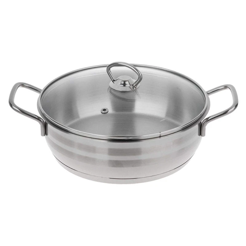 ماهیتابه استیل دستی لوکس 28